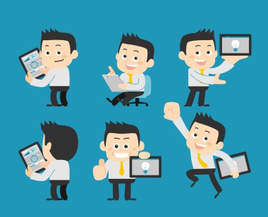 İllüstrasyon iş adamları ayarla