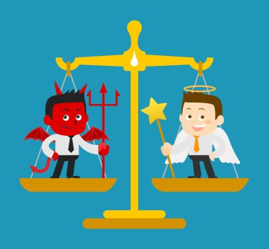 İş melek ve şeytan ölçekte