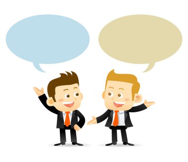 İş adamları iş için tartışıyor