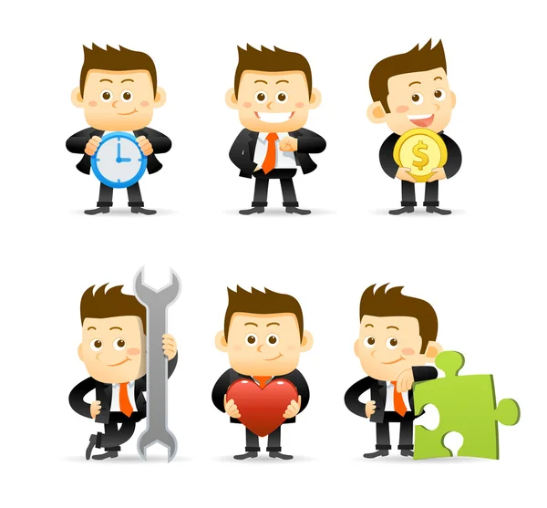 Businessmen set illustration — Stock Vector