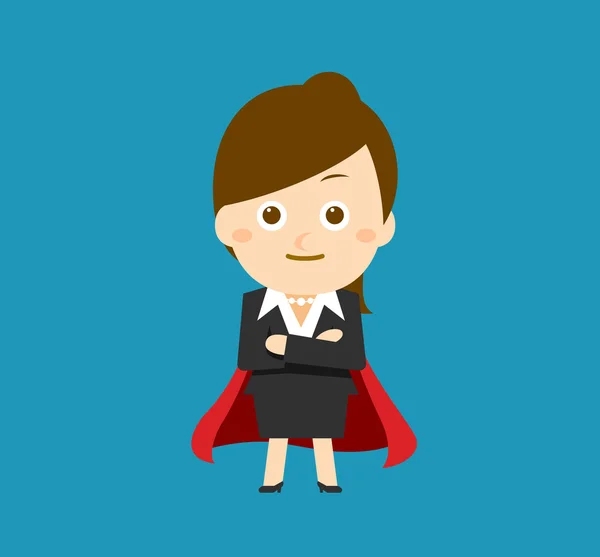 Cartoon businesswoman character — Stock Vector