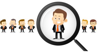Searching right man clipart