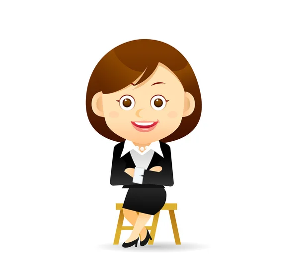 Personaje de mujer de negocios belleza — Vector de stock