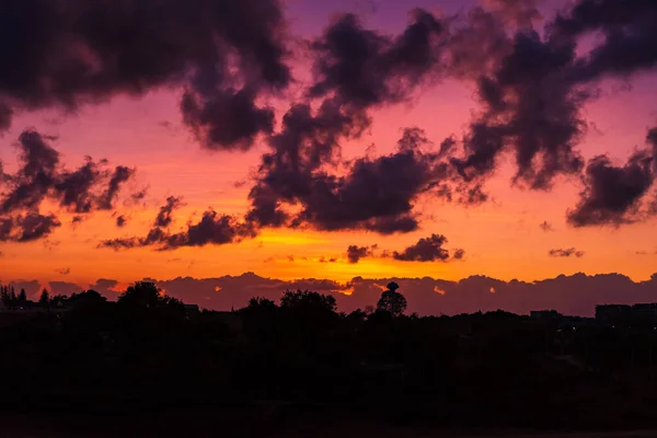 Tramonto Colorato Sul Cielo Nuvoloso Tailandia — Foto Stock