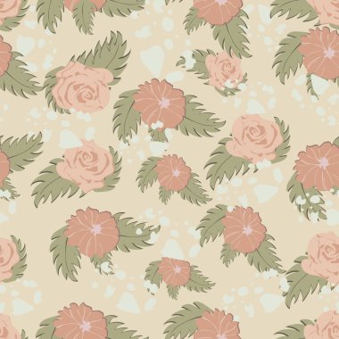 Arkaplan için kusursuz vektör çiçekleri