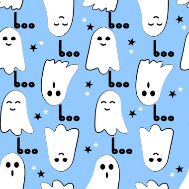 Kusursuz cadılar bayramı şablonu. Hayaletler ve bulutlar