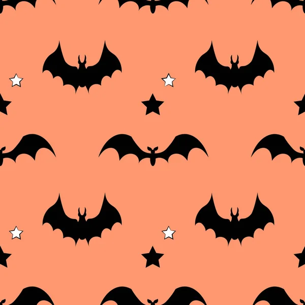 无缝隙图案,有蝙蝠在胶粘的背景上. — 图库矢量图片