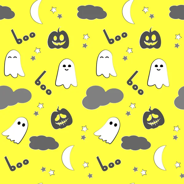 Kusursuz cadılar bayramı şablonu. Hayaletler ve bulutlar