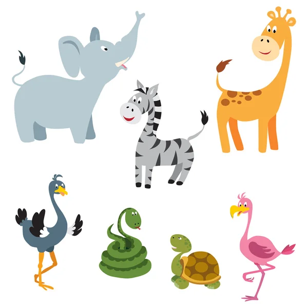 Conjunto de animales africanos 1 — Vector de stock