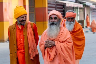 Haridwar Keşişleri, Haridwar 'dan Sadhu Sant, Haridwar, Uttrakhand, Hindistan, Ekim 2018