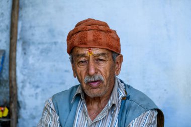 Bir Yaşlı Adam, Pithoragarh Halkı, Uttrakhand, Hindistan Fotoğraf Tarihi 17 Haziran 2018