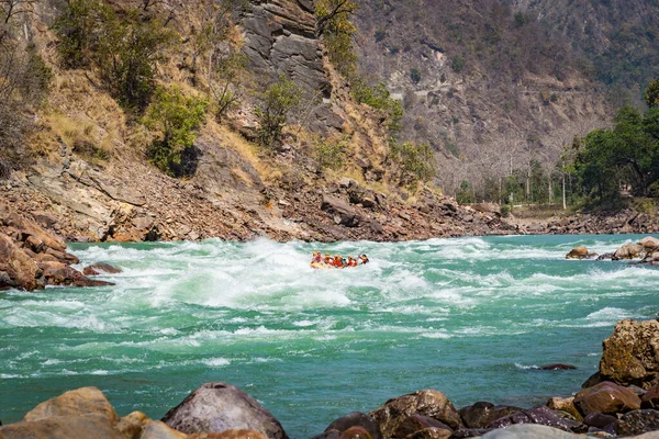 Rafting Río Agua Olas Kayak Río Ganga Rishikesh Haridwar India — Foto de Stock