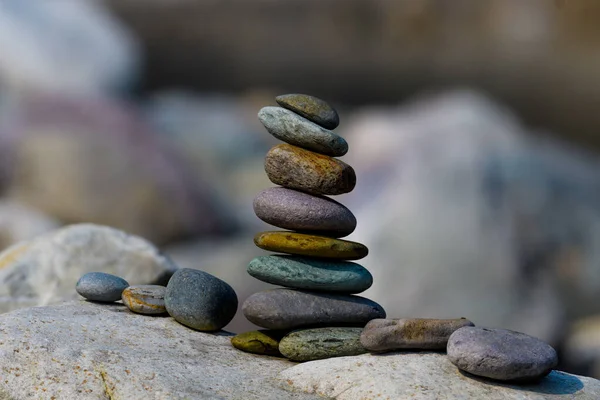 Stapel Von Steinen Strand — Stockfoto