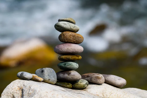 Stapel Von Steinen Strand — Stockfoto