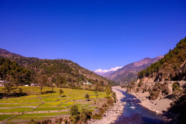 Beautiful Landscape River Valley Mountains — Stock Photo, Image