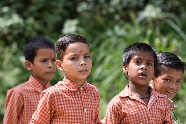 Schulkinder Menschen Aus Pithoragarh Uttrakhand Indien Bilddatum Juni 2018 — Stockfoto
