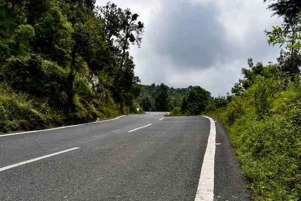 Empty Asphalt Road Mountains — Stock Photo, Image