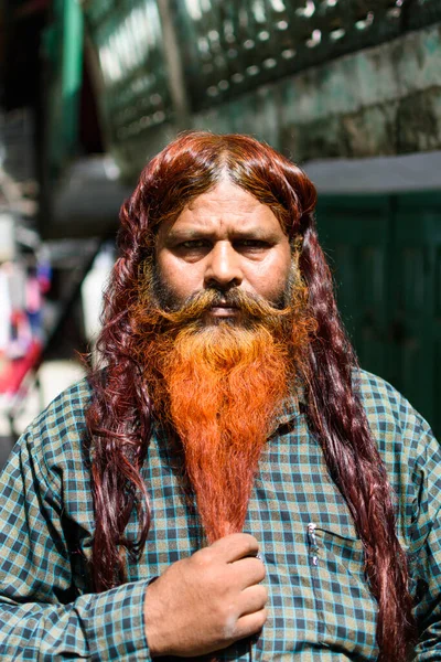 Hombre Con Ropa Tradicional Durante Feria Pushkar Pushkar Ajmer Rajastán — Foto de Stock