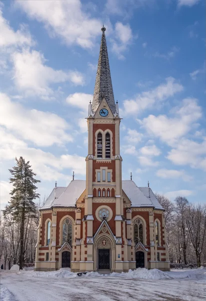 Kerk in de winter — Stockfoto