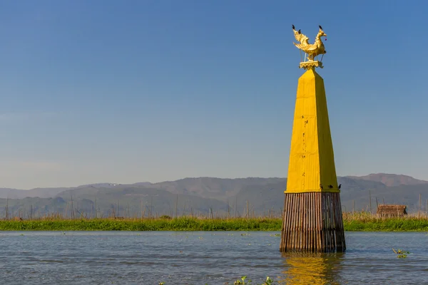 Inle Lake City begränsar tecken — Stockfoto