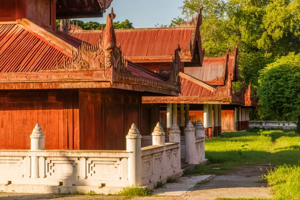 W Mandalay Royal Palace — Zdjęcie stockowe