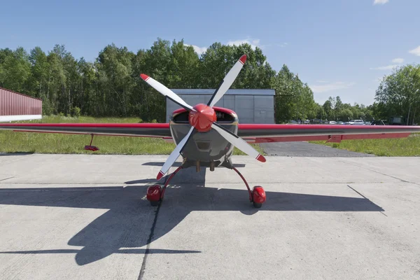 Light-sport aircraft parked in an airport — Stock Photo, Image