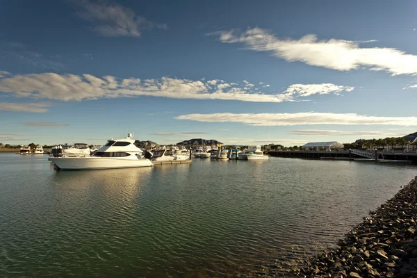 Idyllic picture of a marina Royalty Free Stock Images