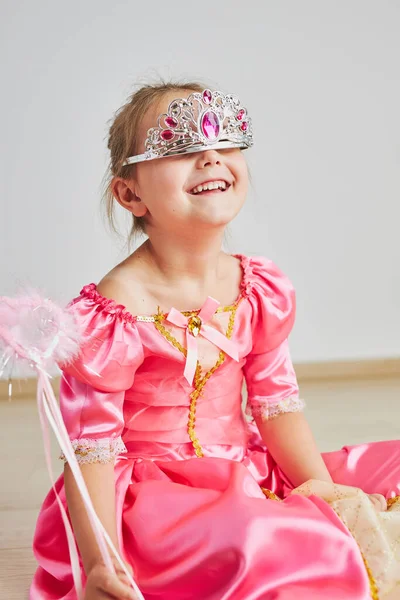 Little Girl Enjoying Her Role Princess Adorable Cute Years Old Royalty Free Stock Images