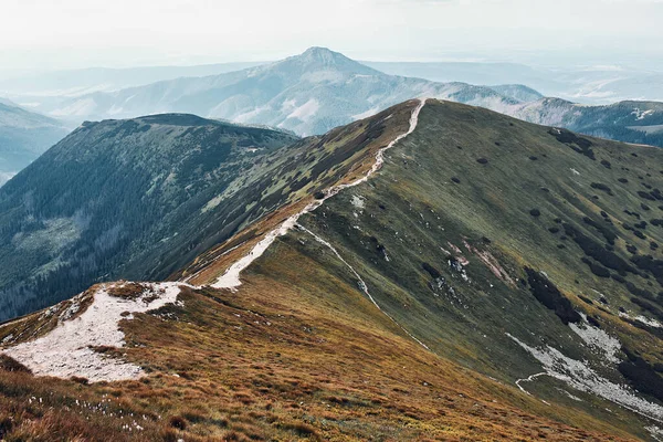 Tatranská Krajina Scénický Pohled Skalnaté Vrcholky Hor Svahy Kopce Údolí — Stock fotografie