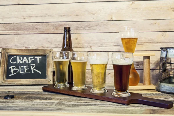 Americký pivní ochutnávka — Stock fotografie