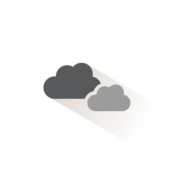 Cloudy Day Isolated Color Icon Weather Vector Illustration — Stock Vector