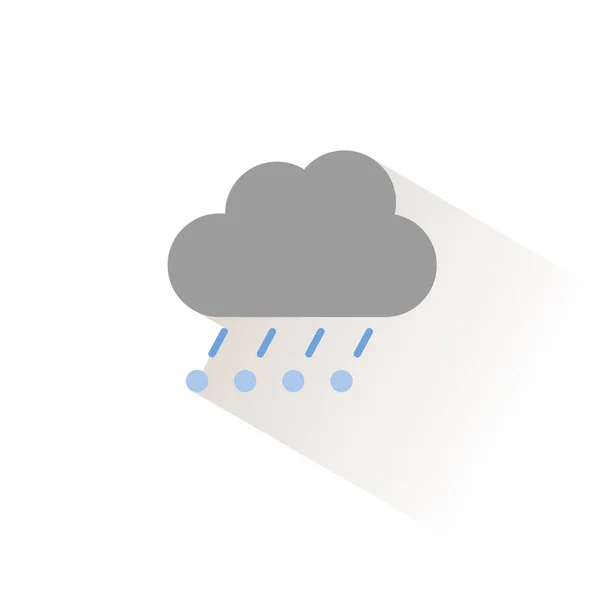 Pluie Grêle Nuage Icône Couleur Isolée Illustration Vectorielle Météo — Image vectorielle