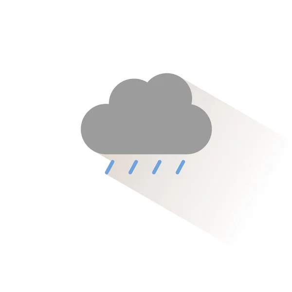 Pluie Douce Nuage Icône Couleur Isolée Illustration Vectorielle Météo — Image vectorielle