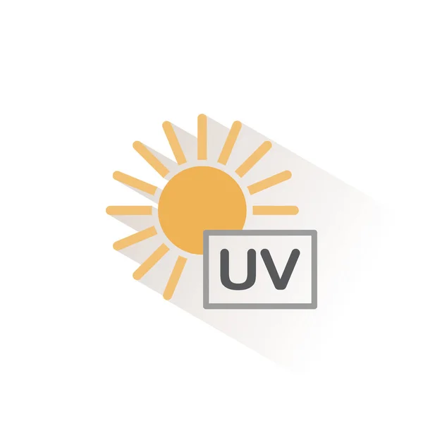 Rayos Ultravioleta Sol Icono Color Aislado Ilustración Del Vector Meteorológico — Vector de stock