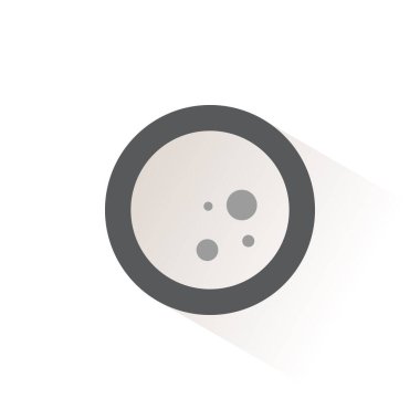 Ay aşaması. Dolunay. İzole edilmiş renk simgesi. Hava vektörü illüstrasyonu