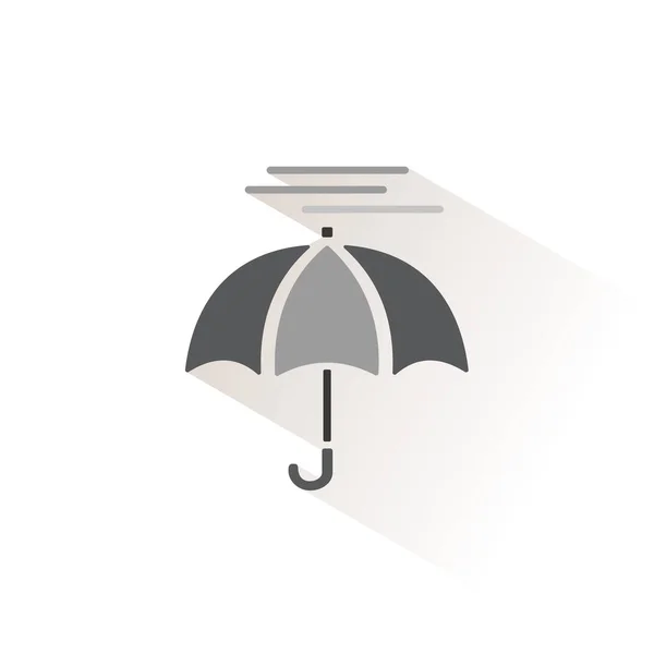 Regenschirm Und Dichter Nebel Isoliertes Farb Symbol Abbildung Des Wettervektors — Stockvektor