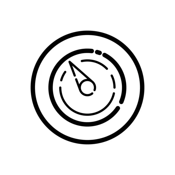 Barometer Wettersymbol Kreis Isolierte Vektorillustration — Stockvektor