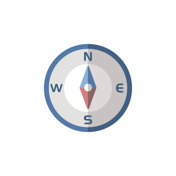 Kompass Richtung Süden Flaches Symbol Isolierte Darstellung Von Wettervektoren — Stockvektor