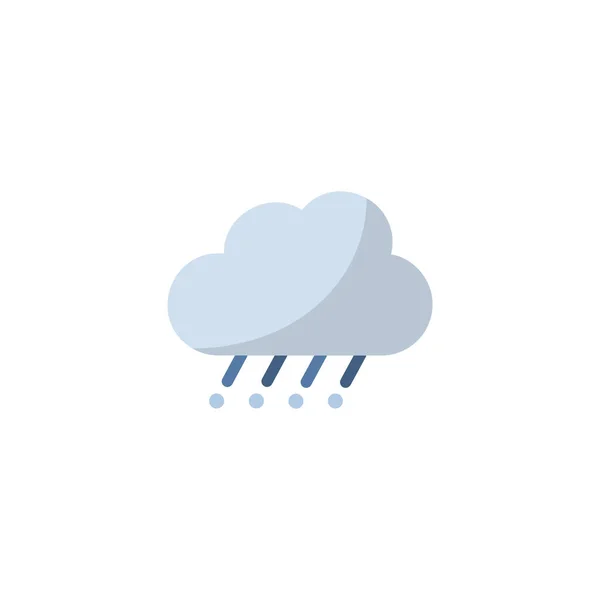 Sleet Cloud Icona Piatta Illustrazione Del Vettore Meteo Isolato — Vettoriale Stock