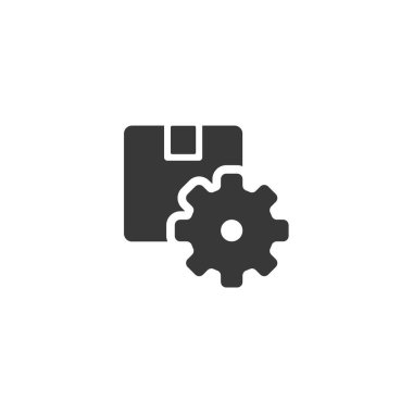 Paket ve ekipman. Nakliye kutusu. Mevcut düzen. İzole edilmiş bir ikon. Ticari kabartma vektör illüstrasyonu