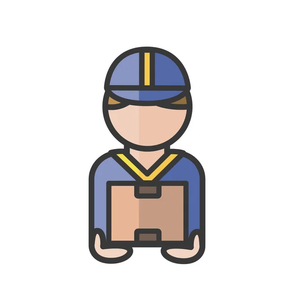 Delivery Man Avatar Package Profile User Person People Icon Vector Royalty Free Stock Vectors