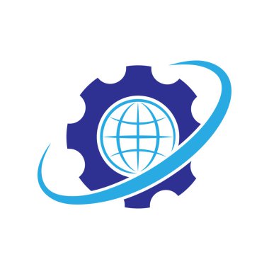 Dijital dünya, soyut vektör sembolü, teknoloji kavramı