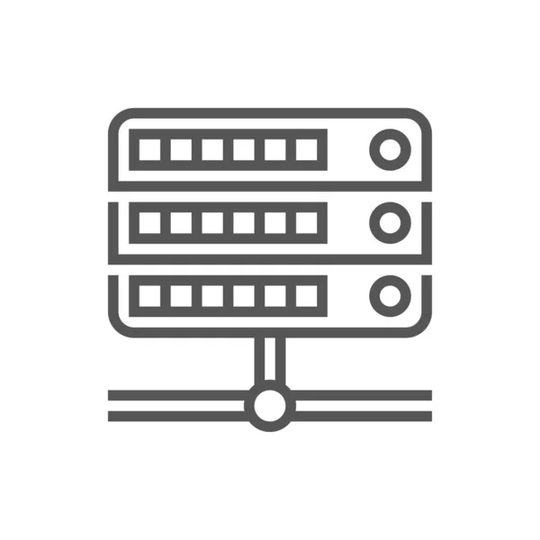 Hosting icono de servidor de datos para web y móvil — Vector de stock