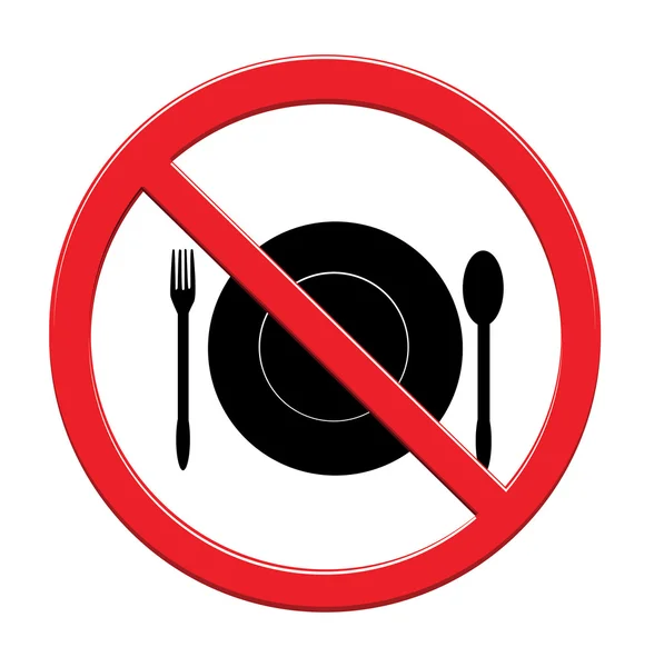 Do not Eat sign icon — Stock Vector