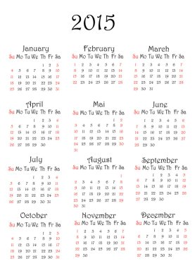 2015 yılı takvimi