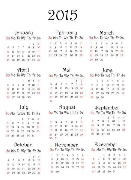 2015 yılı takvimi