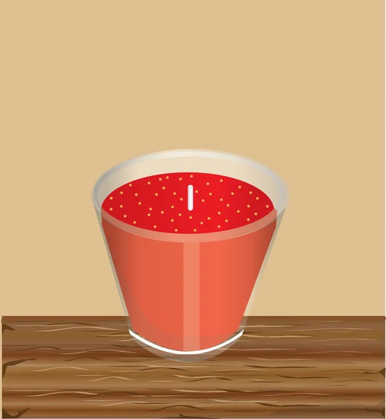 Red candle vector — Stock Vector