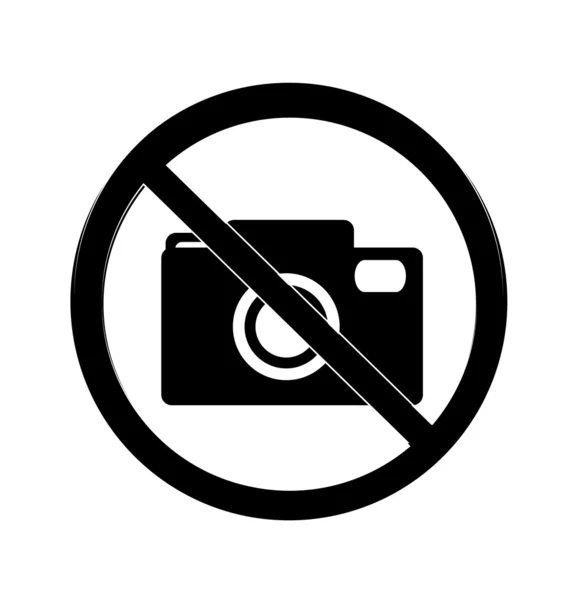 Ingen fotografering tecken — Stock vektor
