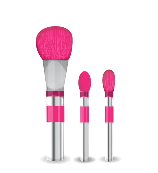 Set of makeup brushes — Stock Vector
