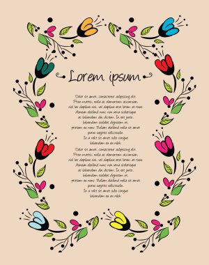 vintage çerçeve çiçek 